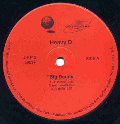 12inch Record HEAVY D Big Daddy UPT1256039 Universal Recor 1997 US Rap HipHopRB Used