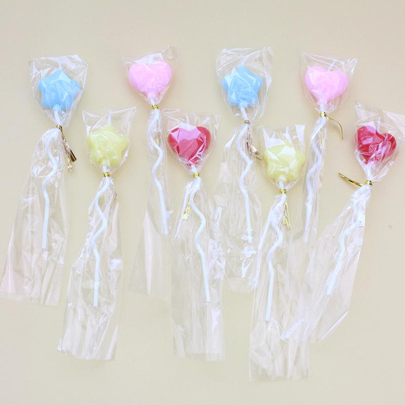 Single Candle Children's Cute Birthday Party Colorful Cartoon Balloon Five-pointed Star Love Cake Candle