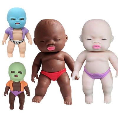 Full Body TPR Simulation Mini Cute Reborn Dolls Soft Lifelike Baby Toys American Black Reborn Black Palm Doll Toys Girls Gift