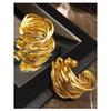 European and American High-Grade Metal C- Type Ear Studs Original Design Winding Multi-Layer Circle Earrings Retro Exaggerated Light Luxury Fashion