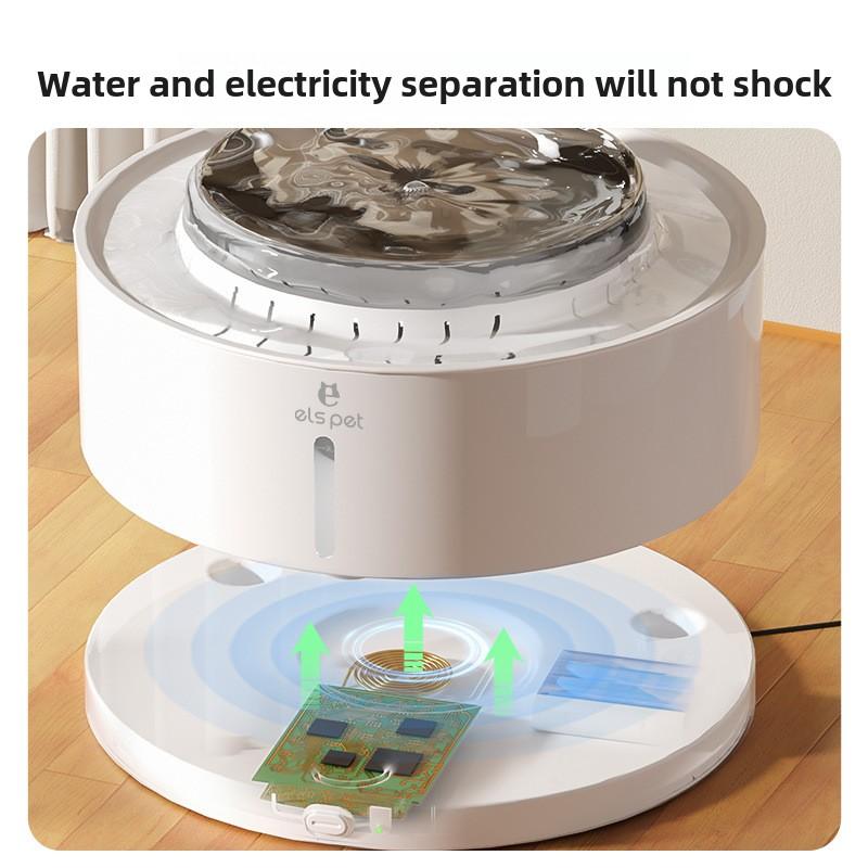 New Pet Large-capacity Stainless Steel Cake Cat Automatic Water Dispenser Dog Electric Circulating Live Water Dispenser