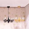 1/12 Scale Six Head Ceiling Lamp Miniature Dollhouses Chandelier Lamp for Living Room Display Landscaping Accessories