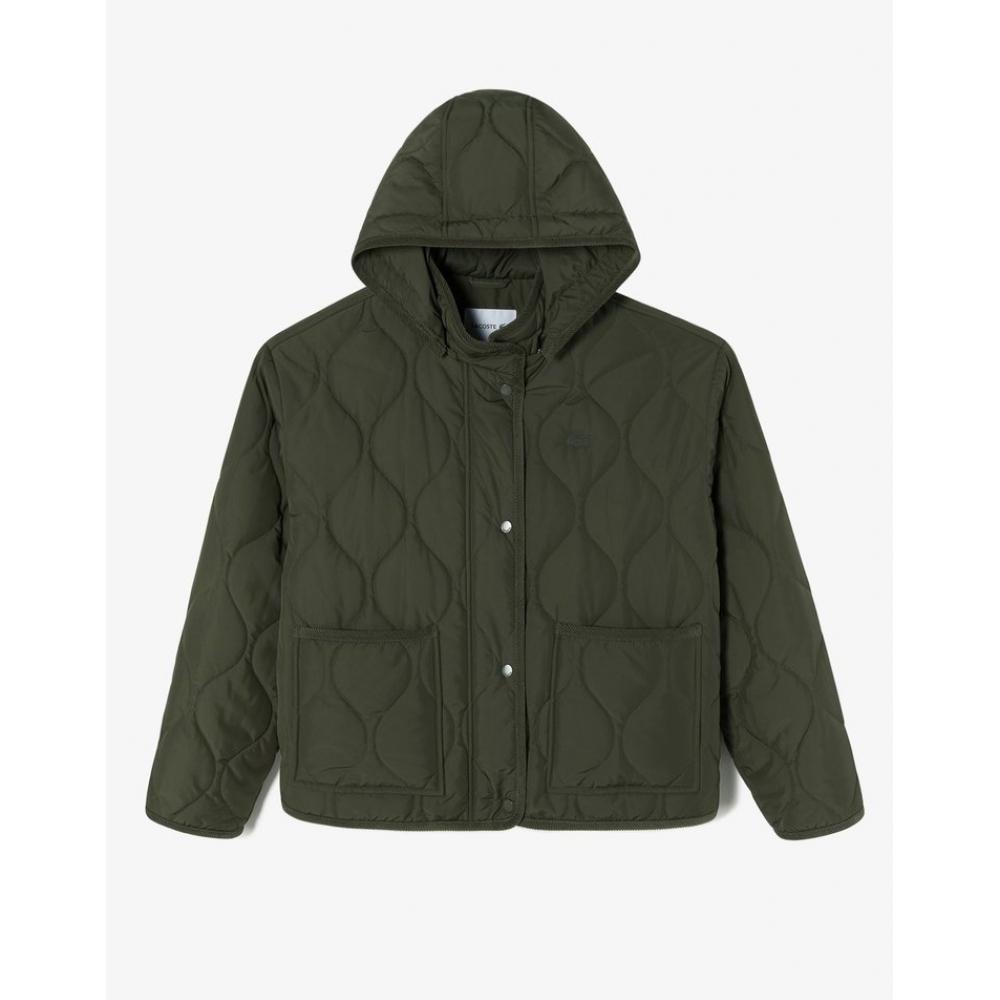 

LacoSte Women S Cropped Wave Quilted Jumper Bf232e 54n Bmy 038