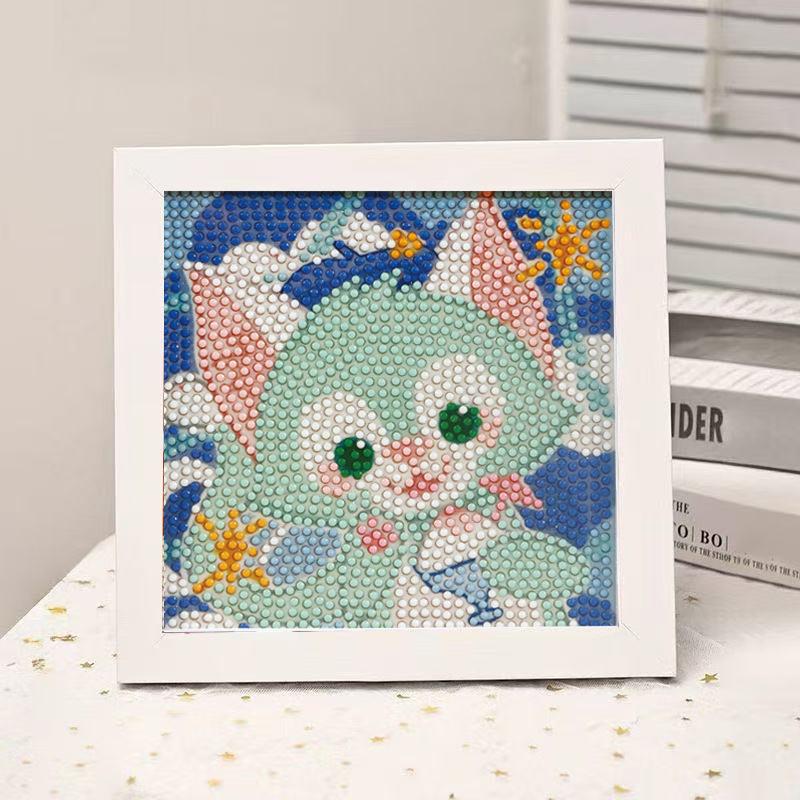 High-End Diamond Painting Diy Van Gogh Starry Sky Cat Creative Handmade Toy Table Decoration Diamond Painting With Frame