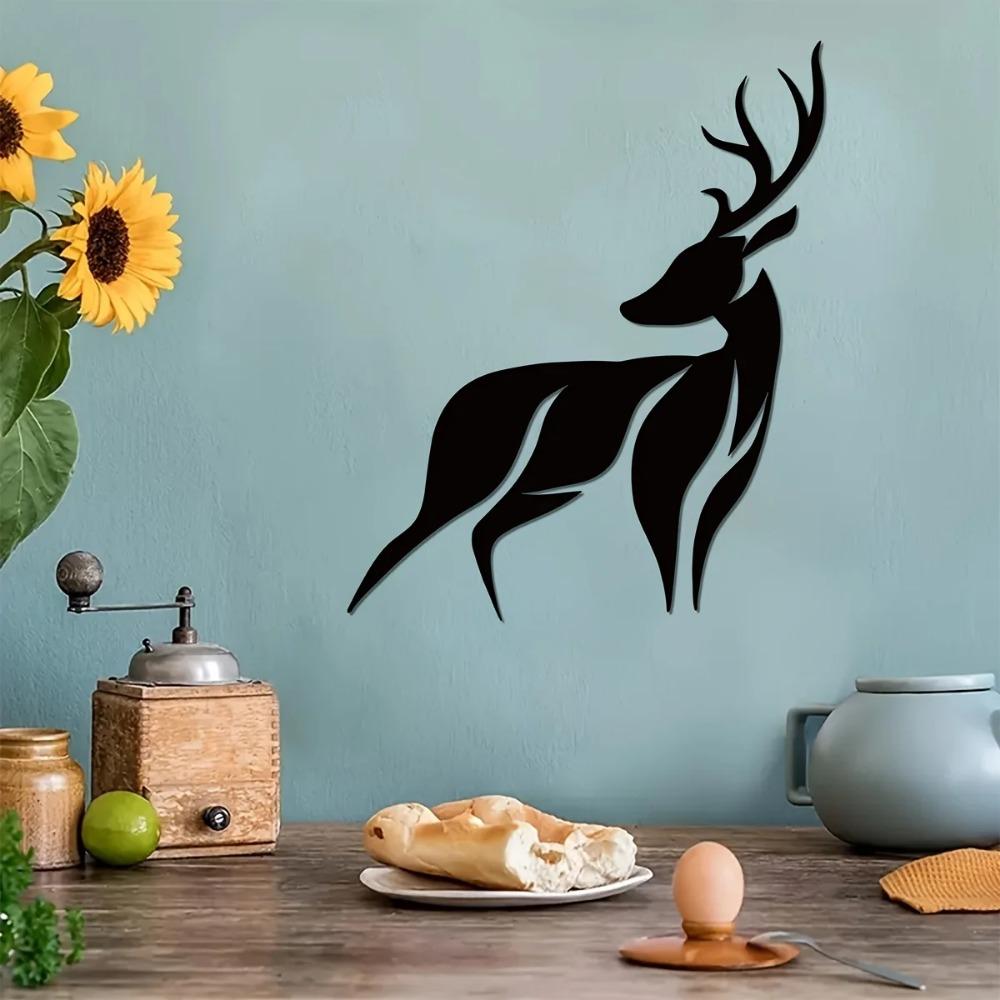 Metallschild mit Hirschmotiv – Perfektes Geschenk für Wildtierliebhaber, von der Natur inspirierte Wanddekoration, elegante Metalldekoration für jeden Raum