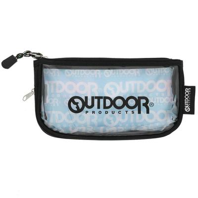 Sunstar Stationery Outdoor Clear Flat Pencil Case with Watercolor S1422308 Logo,