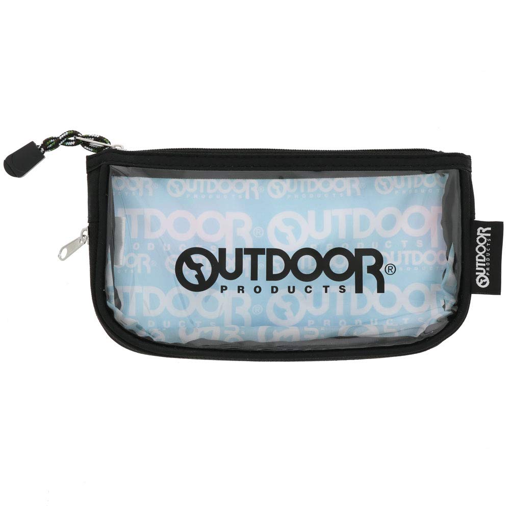 Sunstar Stationery Outdoor Clear Flat Pencil Case with Watercolor S1422308 Logo,