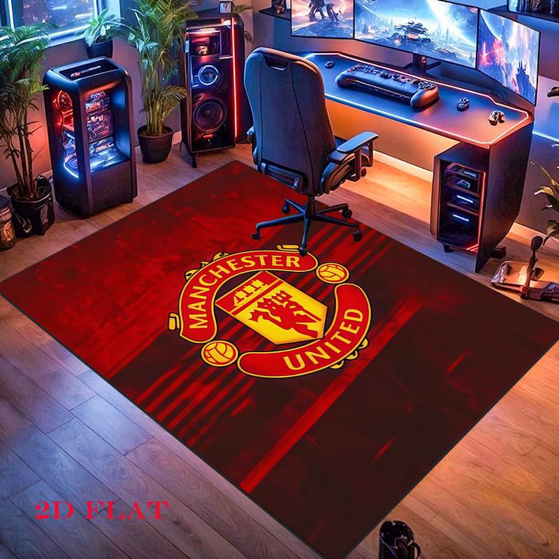 Raw MUFC Passion Carpet Rug for Living Room Bedroom Home Sofa Decoration,Kids Play Nonslip Floor Mat