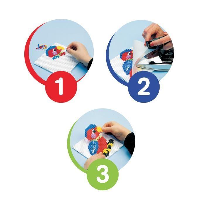 Boite Snack HAMA - 4000 perles à repasser taille MIDI et 2 plaques - Loisirs créatifs dès 5 ans