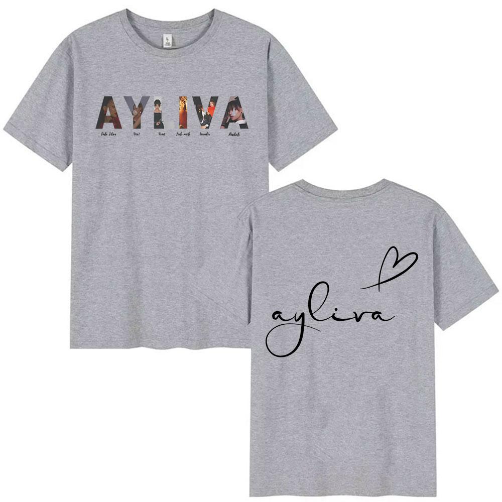La T-shirt grafica Ayliva Tour 2025 per Uomo e Donna, T-shirt Estiva Oversize Retro di Alta Qualità con Stampa 100% Cotone Puro