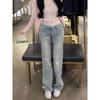 Women's High Waist Retro Lace Patchwork Flare Jeans - Spicy Petite, Loose Fit, Slimming Bell Bottom Pants.
