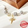 925 Silver Lucky Star & HeartDice Sparkling Bow Dangle Charm Fit Original Bracelet DIY Birthday Jewelry Gift