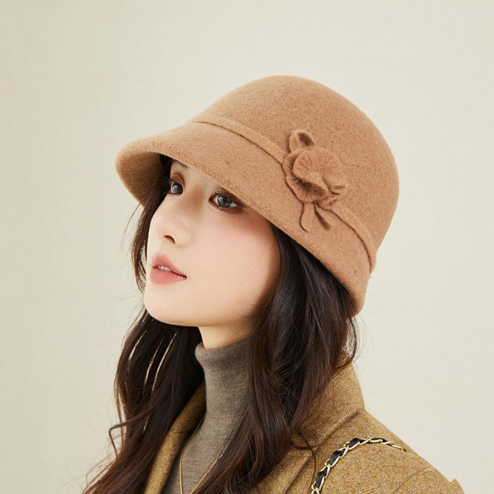 

Сохраняющая тепло женская шляпа рыбака, утолщенные шляпы-ведра, модная шляпа-ведро для женщин хаки