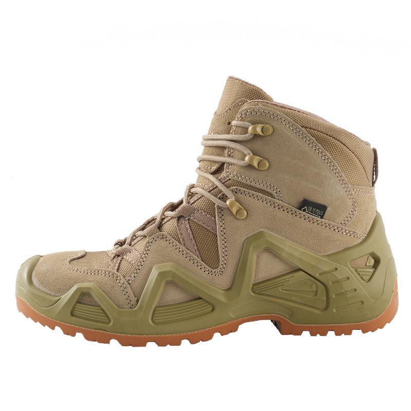 Men's Four-Season Hiking Combat Boots - Non-Slip, Water-Repellent Outdoor Shoes