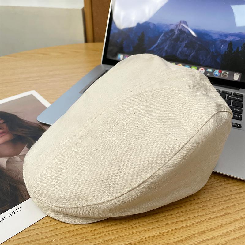 Blogger's Same British Style Newsboy Artist Hat Big Head Circumference Couple Trend Versatile Reversible Can Wear Duck Tongue Forward Hat