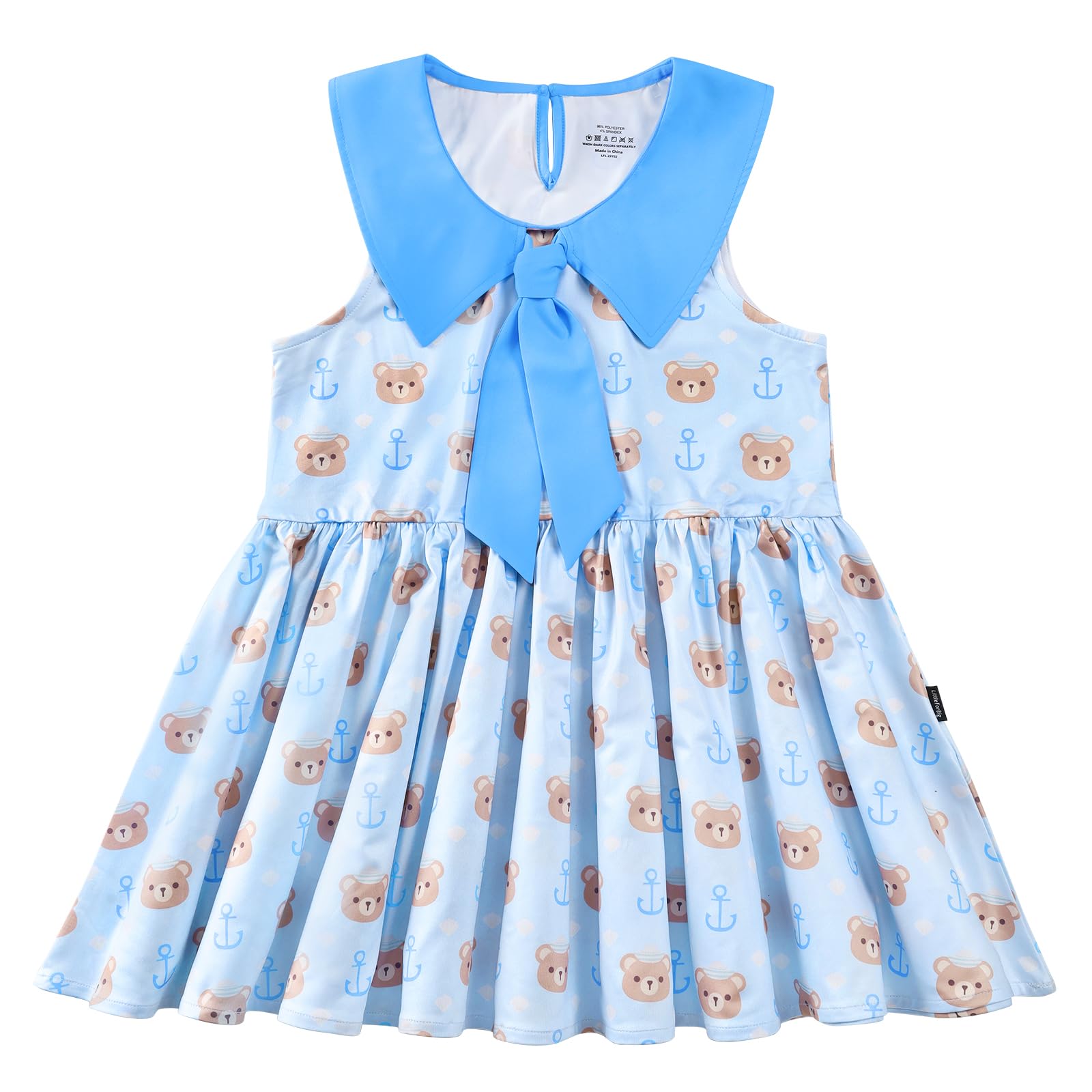 

LittleForBig Майка Моряк Медведь Гладкая и Размер Куколки XL Женский Топ, Шелковистый, Топ, Без рукавов, Синий, синий