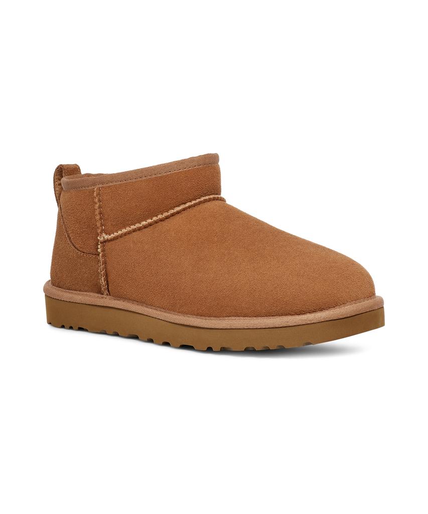 Ugg [Men] Suede Leather Mini Boots (Classic Ultra Mini) - Chestnut / 1137391-Che