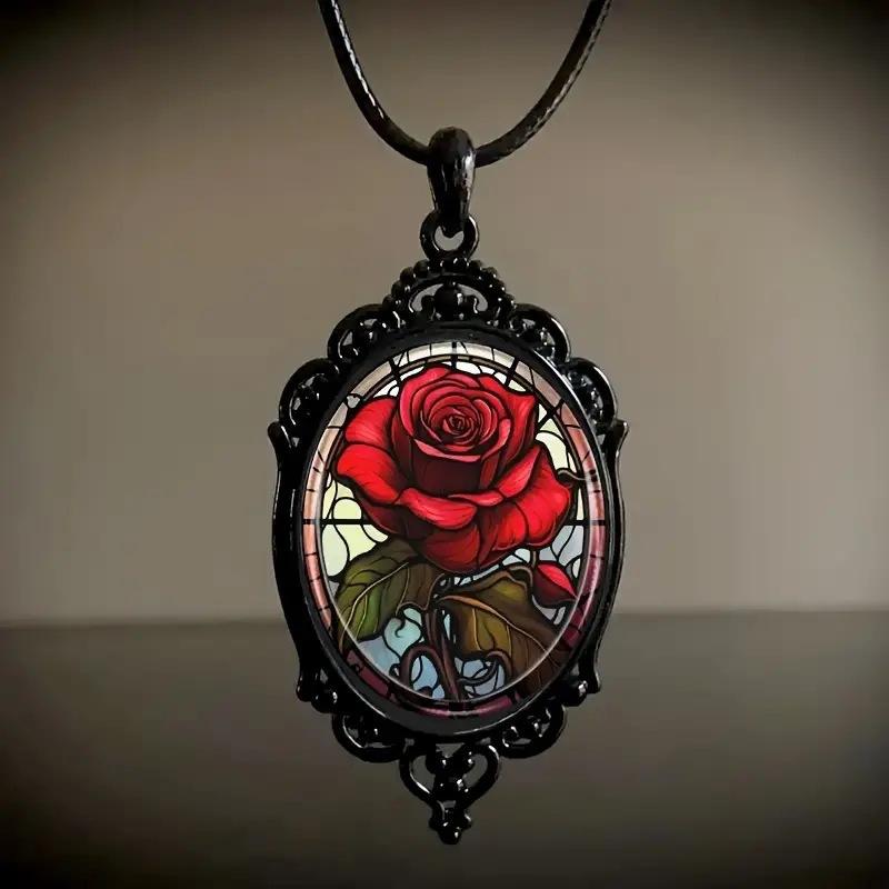 Retro Gothic Crow Cross Witch Halloween Pendant Necklace European and American Accessories