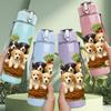 1PC Puppy Nest Family Group Print 750ml Color Plastic Sports Water Bottle Leakproof Flip Straw Lid For Sports Office Home Use