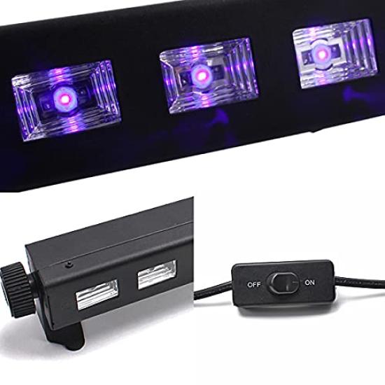 Wellvie Stage Light, Black Light Bar, UV Light, LED UV Light, 12 LEDs, 36W UV Light for Indoor Lighting, Weddings, Parties, and Stage Lighting