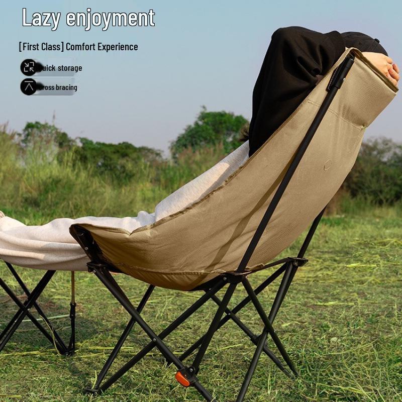 Adjustable Outdoor Folding Recliner Chair with Three-Position Backrest - Perfect for Office, Camping, or Relaxation