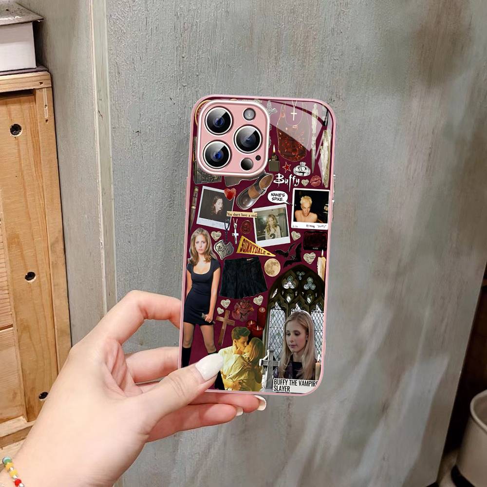 B-Buffy The Vampire Slayer Tempered Glass For Iphone 14 13 12 11 Pro Mini XS MAX 14Plus X XS XR Fundas