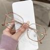 White Transparent Tea Ultra-Light Glasses Myopic Women Can Be Equipped With Degree Lenses Plain Face Versatile Big Face Thin Eye Frame