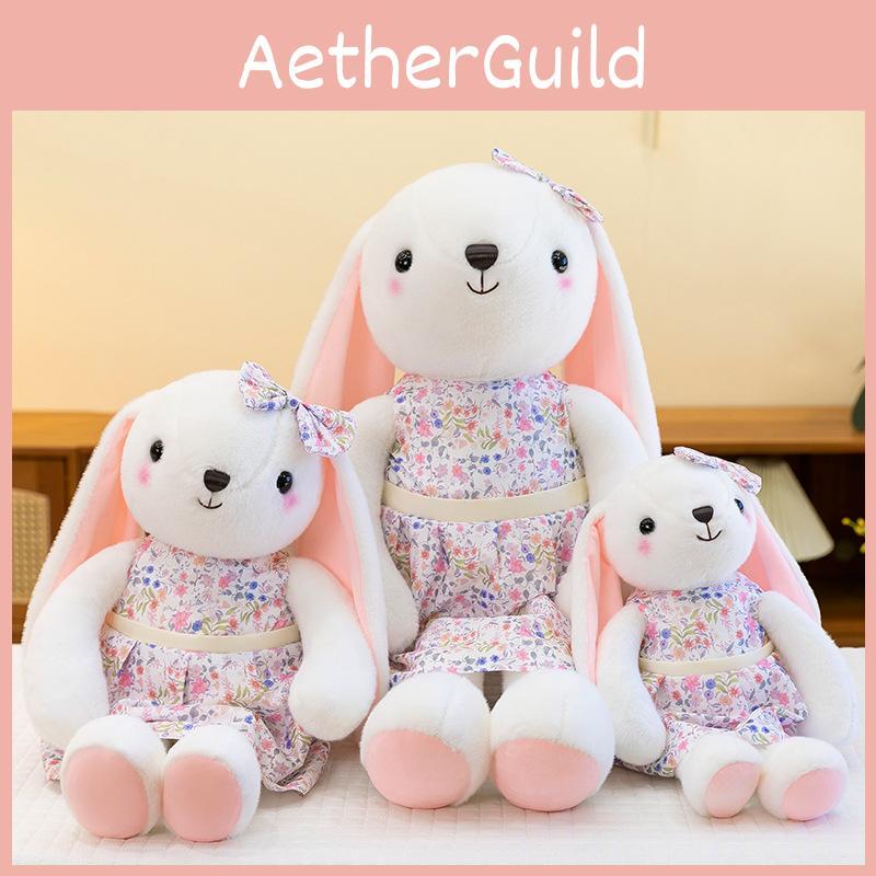 Plush Bunny Toy With Flower Dress For Kids Gift And Collectors