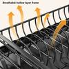 Multipurpose Dish Drainer Storage Rack Portable Dish Drying Stand with Adjustable Feet for Kitchen Organization