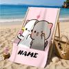 Personalisierbares Strandtuch Bobo Dudu Mikrofaser-Strandtuch, Leicht für Sommerreisen, Schwimmbad-Fan Geburtstagsgeschenk