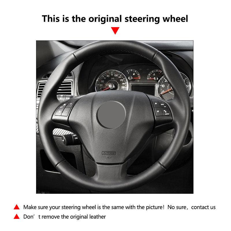 For Fiat Bravo Doblo Grande Punto Linea Qubo Opel Combo Car Interior Steering Wheel Microfiber Leather Cover Trim Protective