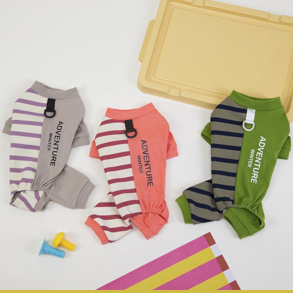 Winter Thickened Fleece Four-Legged Dog Pet Clothes Piano-Patterned Home Wear for Small Breeds Cold Weather Apparel