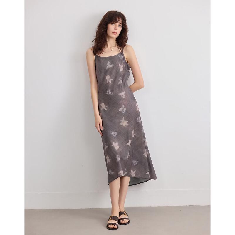 Elegant Summer Printed A-line Midi Cami Dress