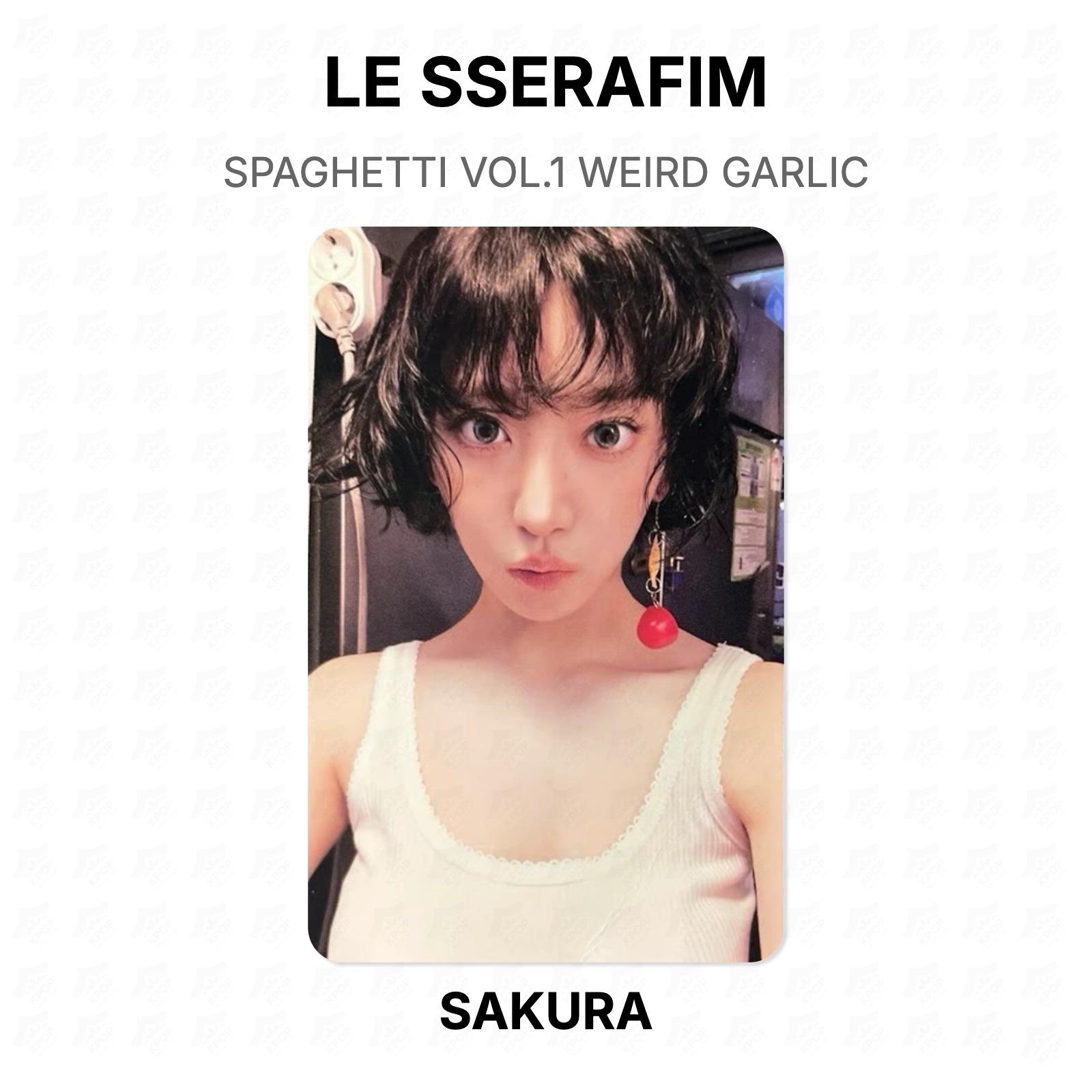 LE SSERAFIM SPAGHETTI VOL.1 WEIRD GARLIC Official Photocard SAKURA