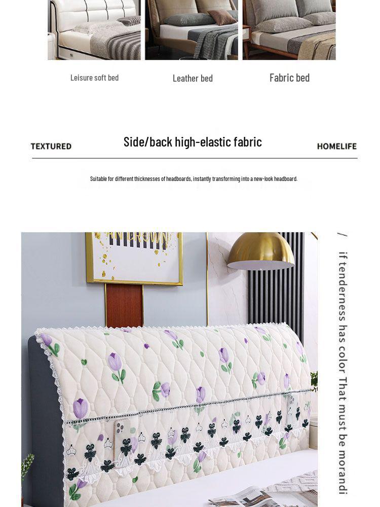 Protetor de Cabeceira de Madeira Maciça Acolchoado Anticolisão em Camurça