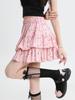 Women's Pleated A-line Skirt White Ruffles Elastic Waist Slim Thin Casual Cute Sweet Cake Skirts Summer Clothing Y2k