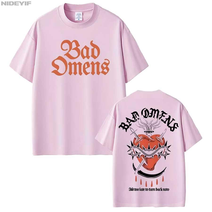 Bad OUnisexs Tour Double Sided Metal Band T Shirt for Unisex Women Hiphop Streetwear Oversized Tops 100 Cotton TShirt BO7