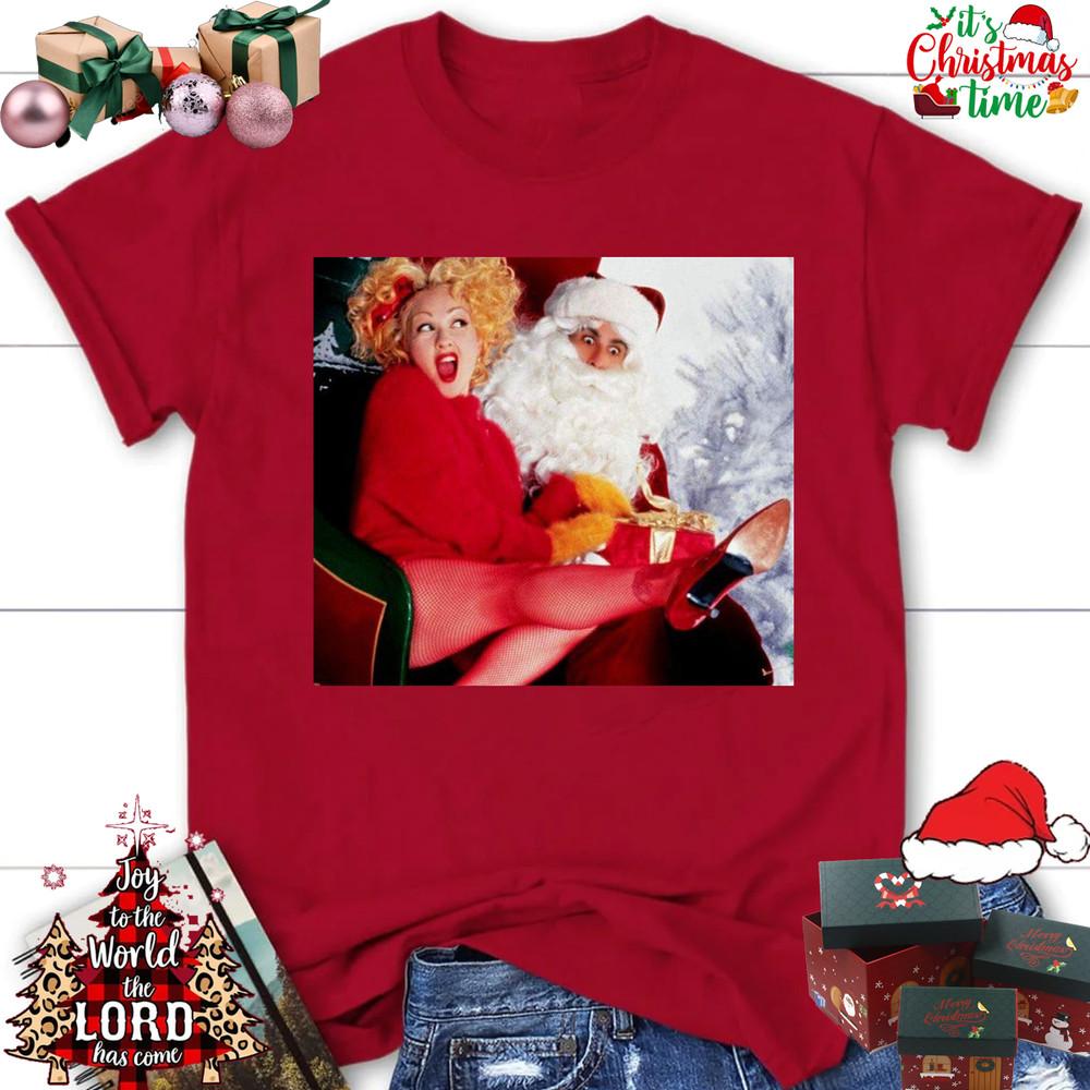 Cyndi Lauper Ho Ho Ho Christmas T Shirt Men Holiday S-5XL KN236 Unisex T-Shirt L