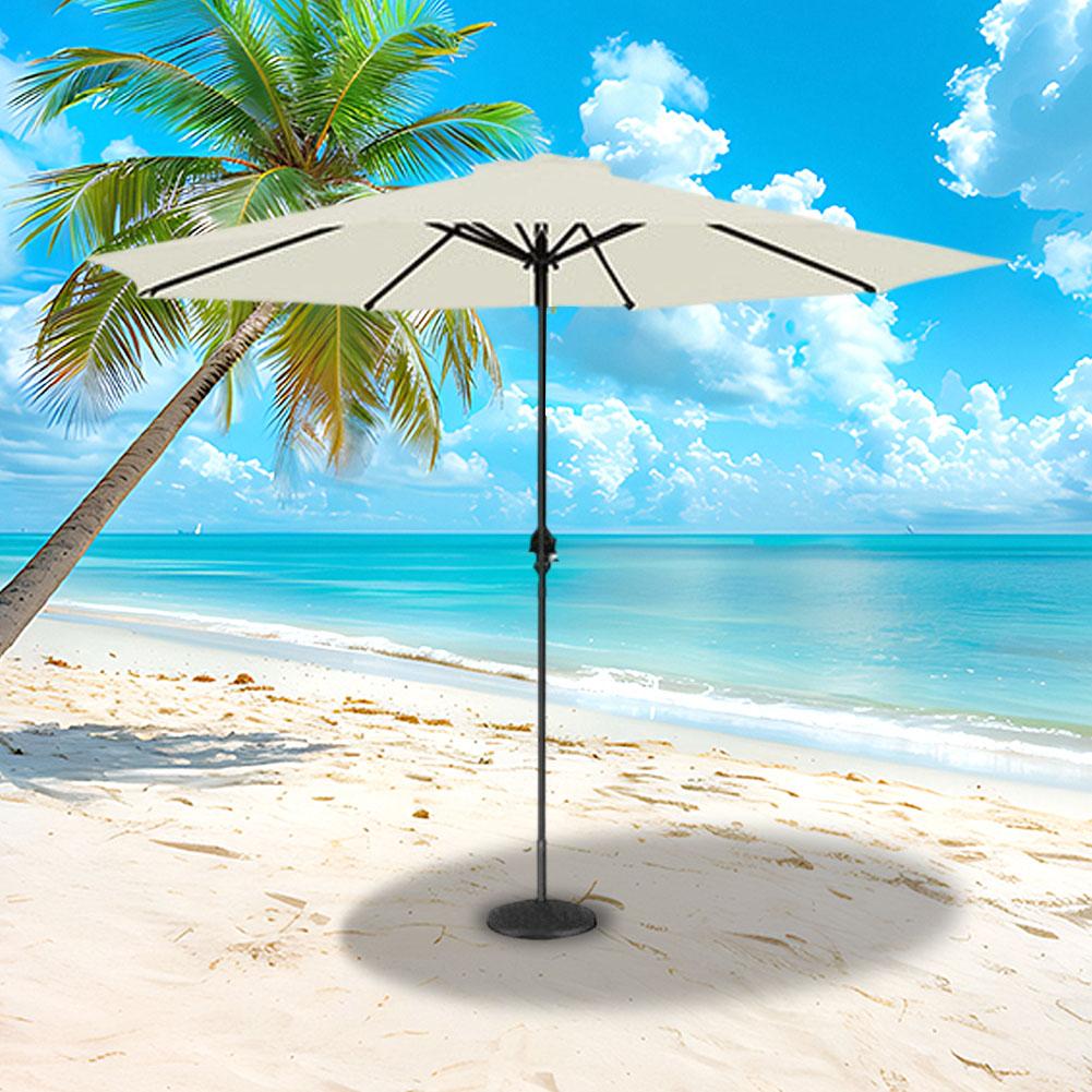 3 m 6 ribbor Uteparaply Ersättningsduk UV-beständigt Uteparaplyskydd Multifunktionell för Utomhusbruk