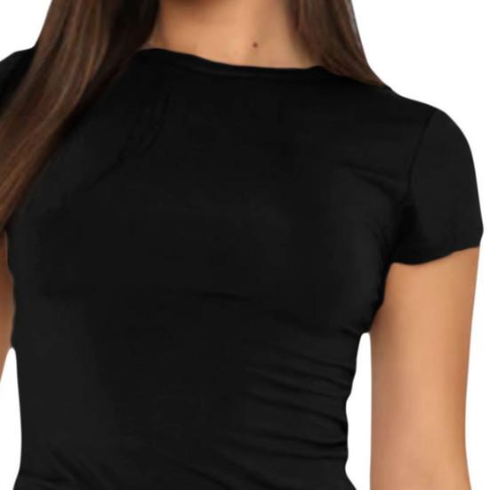 Dámské tričko Tričko s kulatým výstřihem Pulovr s krátkým rukávem Topy Slim Fit Jednobarevné Tričko Streetwear