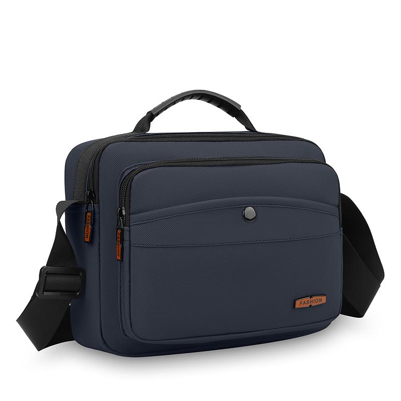 

Мужская сумка через плечо однотонная, большой вместимости, дорожная сумка для поездок, сумка кроссбоди темно-синий