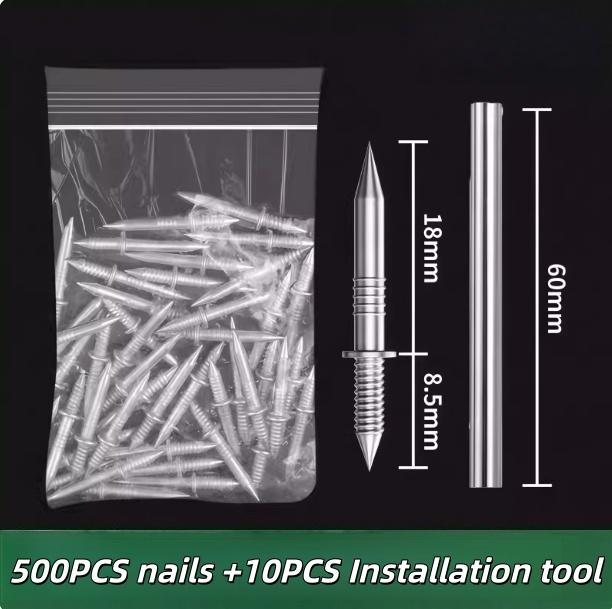 51-510 Stück Doppelkopf-Wandnägel Gewinde Unsichtbare Sicherheits schraube für Sockelleisten Zement Metallnägel Holz Spurloser Befestiger