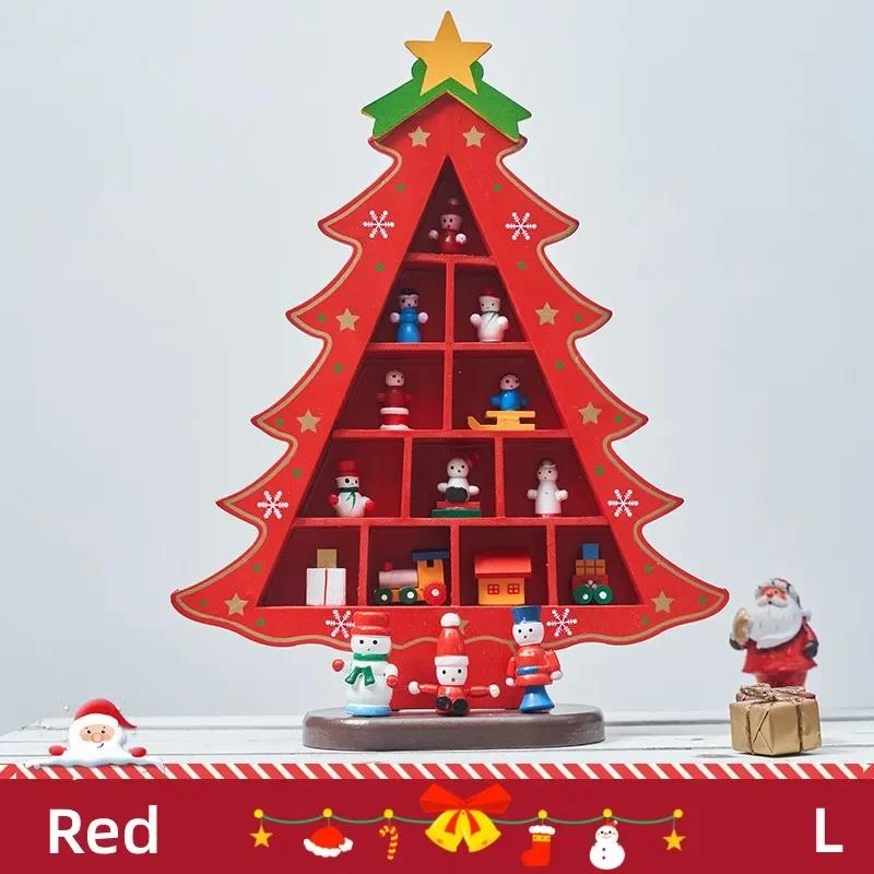 Creative DIY Wooden Christmas Tree Window Shop Mall Desktop Display Props Ornament Christmas Home Craft Holiday Gifts Decoration
