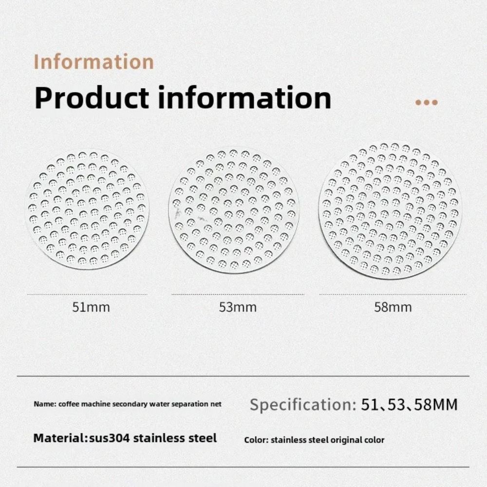 51/53/58mm Espresso Puck Screen Wiederverwendbar Leicht zu Reinigen Edelstahlplatte Scheibe 304 Edelstahl Zubehör Kaffeefilter