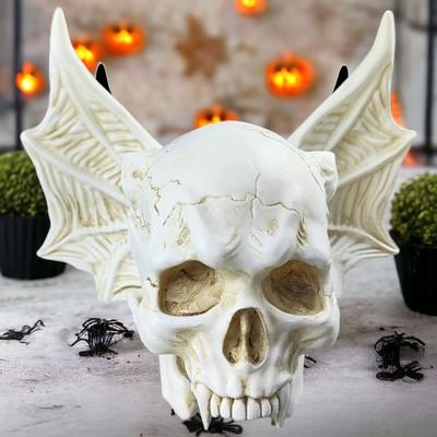 Halloween Themed Bat Skull Resin Decorative Ornaments Creative Home Decor for Living Rooms Bedrooms Courtyards Balconies
