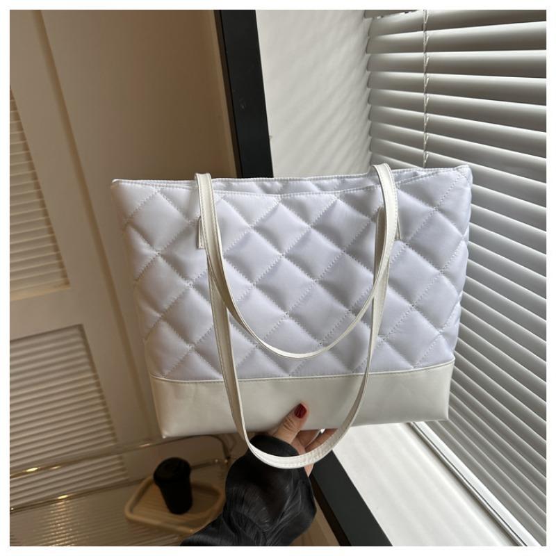 Large Capacity Diamond Embroidery Thread Oxford Cloth New Fashion Casual Shoulder Portable Tote Bag Women