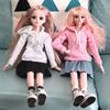 Roupas e Acessórios para Bonecas de 60cm Conjunto de Moletom e Saia Plissada para Bonecas BJD 1/3 Brinquedos de Vestir para Meninas Acessórios para Casa de Bonecas