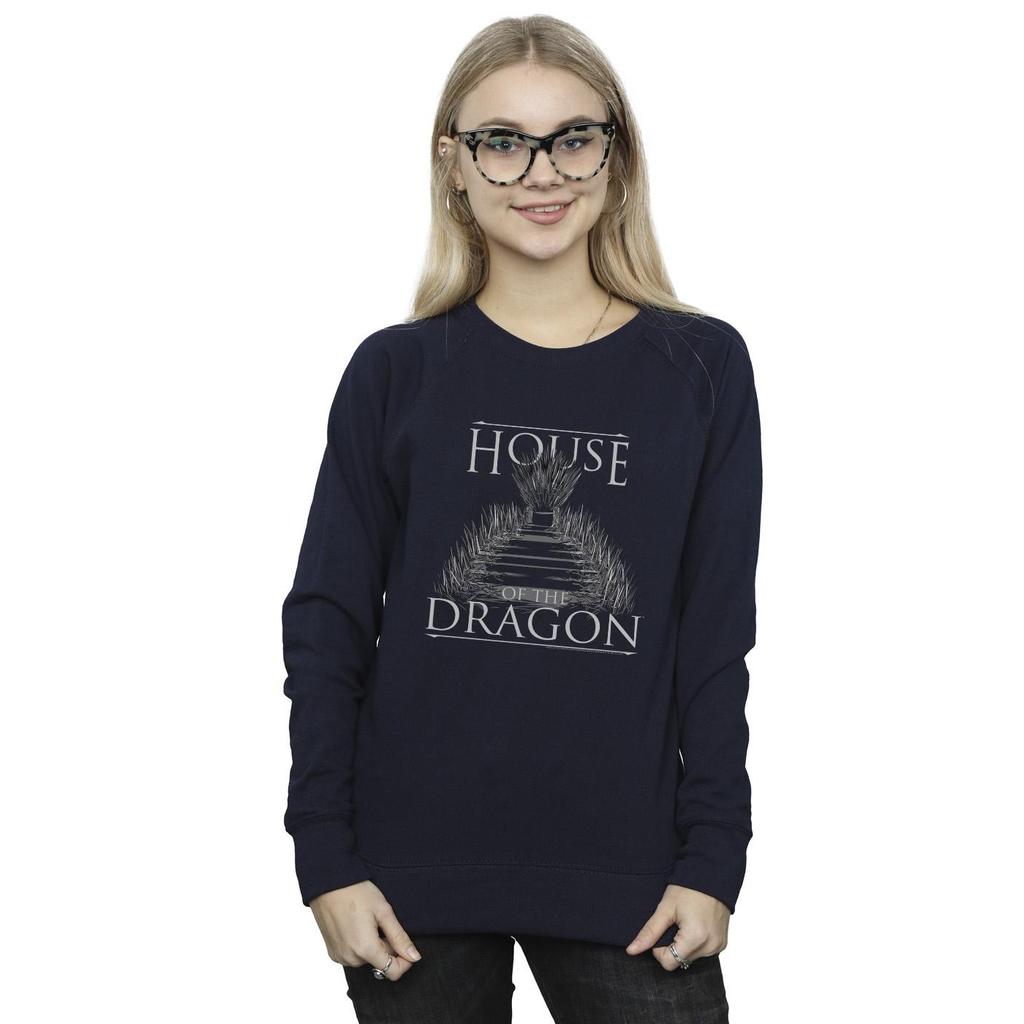 Game Of Thrones: House Of The Dragon Womens/Ladies Throne Text Sweatshirt