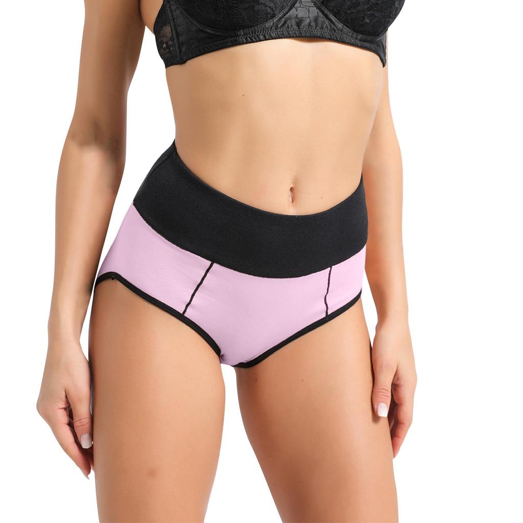 Women's High Waist Cotton Sexy Sports Pull In Your Belly And Waist Panties