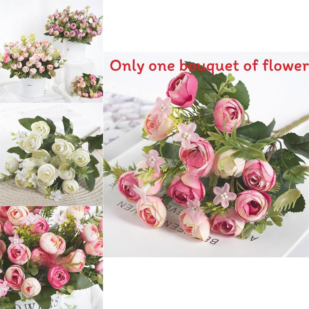 Elegant Faux Camellia Sp Rose Bud Wedding Decoration Floral Arrangement Made Of Silk For Home And Event Use